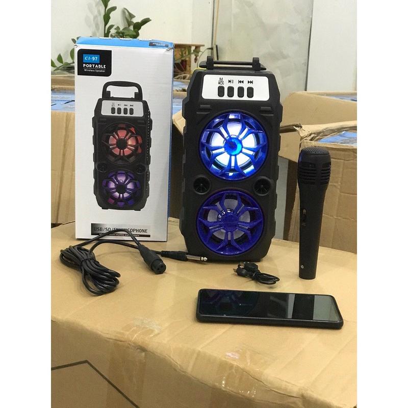 Loa Bluetooth Cl97 Hát Karaoke Tặng Kèm Mic Hát Nghe Nhạc Cực Đã Âm Bass Cực Mạnh Hát Cực Hay Bảo Hành 12 Tháng 1