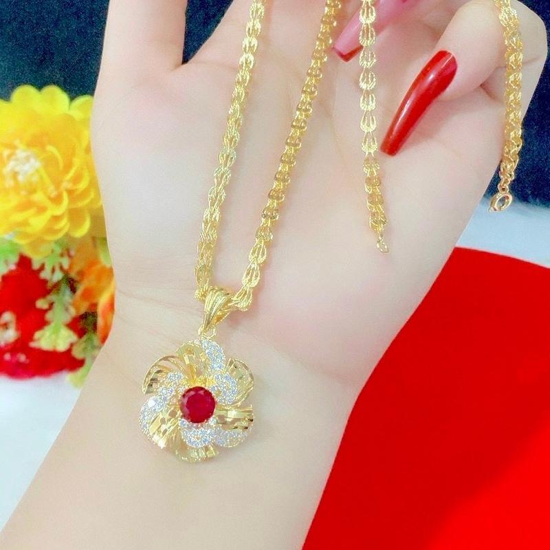 Dây chuyền đuôi phụng mặt hoa mai Trang Sức Nữ Women Trang Sức 0