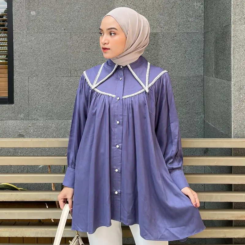 COU - Blouse Hea Casual Style /Blouse Atasan Wanita - NN Fit Top Baju Basic Oversize 0