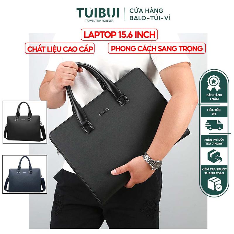 Cặp xách da nam công sở đựng laptop 15 inch chất liệu da PU cao cấp phong cách lịch sự sang trọng Bag