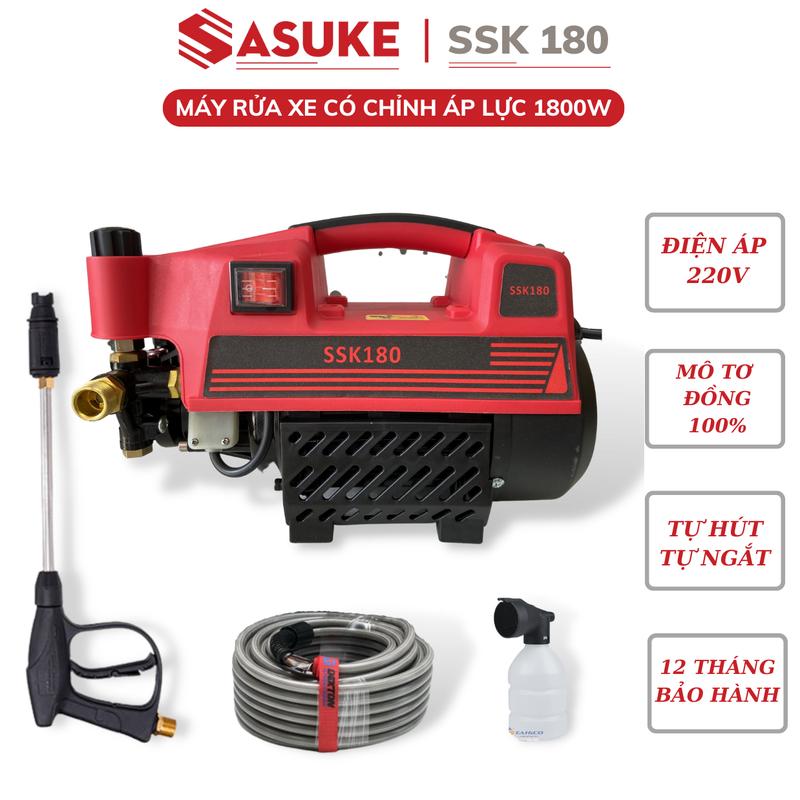 Máy xịt rửa xe cao cấp SASUKE công suất chuẩn 1800w motor lõi đồng