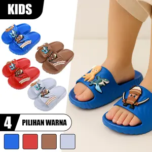 Sandal jelly anak perempuan 2025 Sandal Anak Cowok  Tung-tung Sahur Sandal Anak Size 24-29 Selop Bahan Empuk