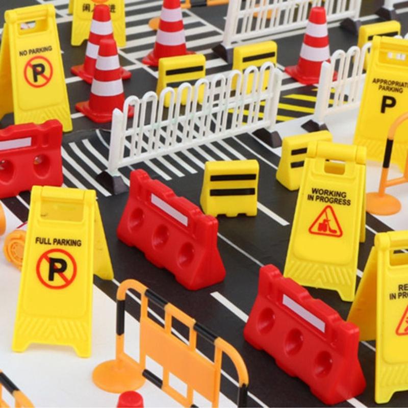 Product Introduction of Cute Pretend Play 1:12 Dollhouse Accessories DIY Road Guardrail Mini Road Construction Fence Isolation Fence Board Highway Construction Scene Model Micro Landscape Accesories 16