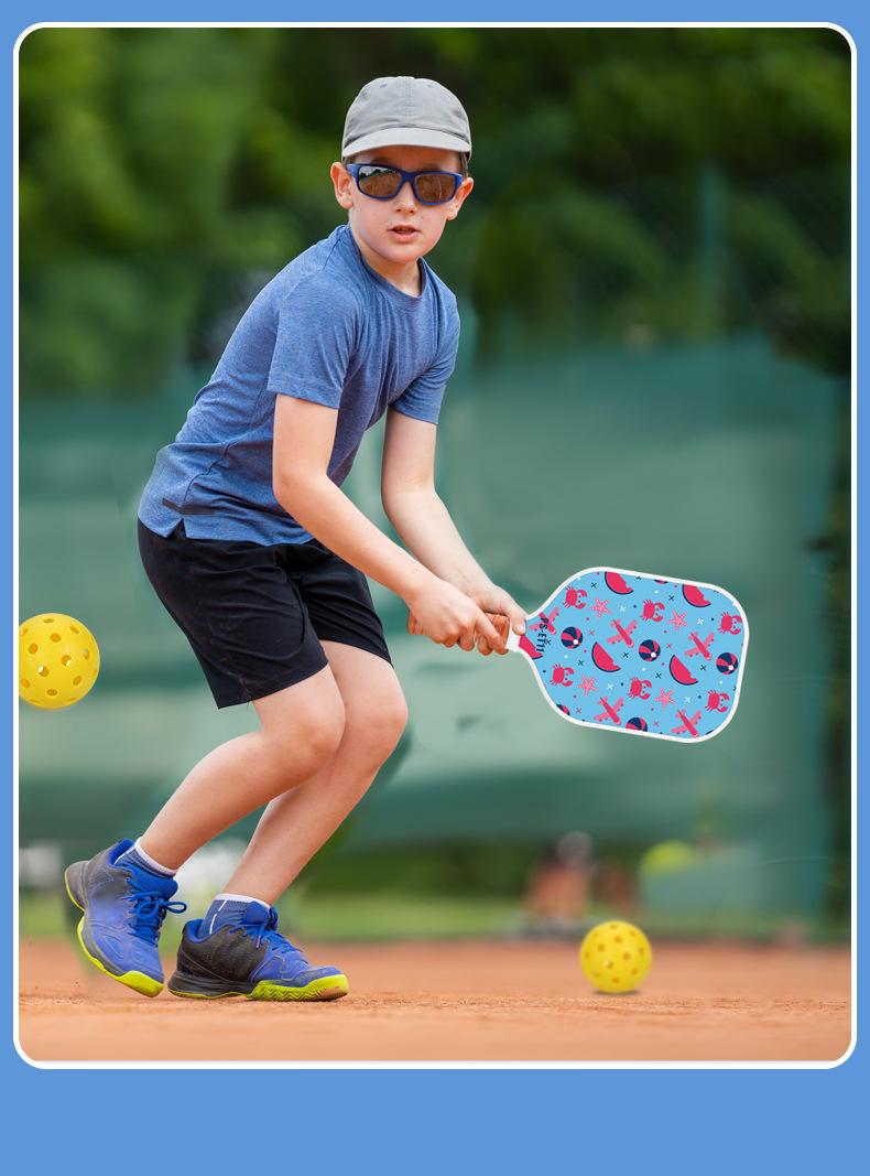 Product Introduction of Children's Gift Peak Racket Child Racket Fiberglass Carbon Fiber Pickleball Paddle Sports Gift 11