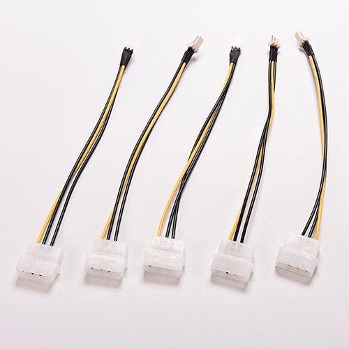 [scorussel 5 Pcs 4-Pin Molex/IDE to 3-Pin CPU Case Fan Power Connector Cable Adapter 20cm 0