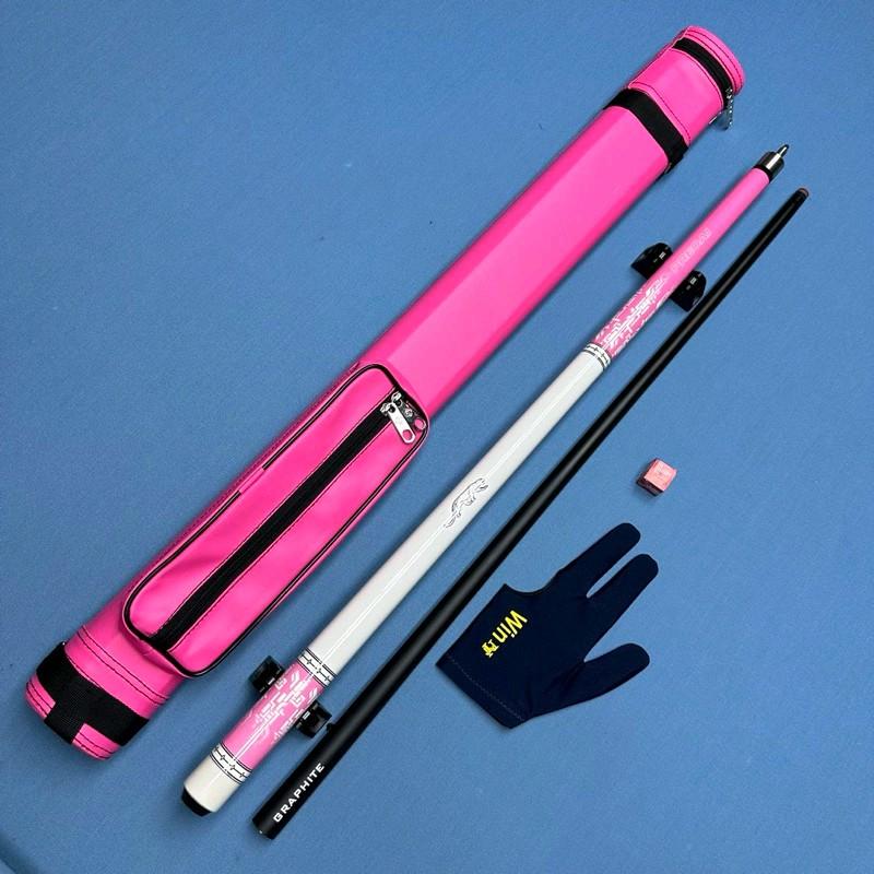 Cơ bida Ruby hồng phủ carbon tặng bao da găng tay lơ đã lên tẩy kính g ậ kt pro ngọn