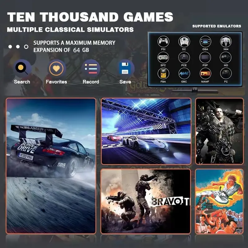 Máy chơi game Stick 4K X2 Pro 64/128GB HDMI điện tử 4 nút không dây cầm tay Chơi Điện Tử 5