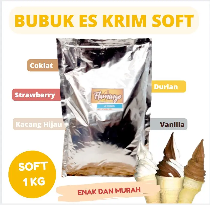 bubuk es krim varian rasa /Bubuk Soft Ice Cream 1kg  pondan ice cream
