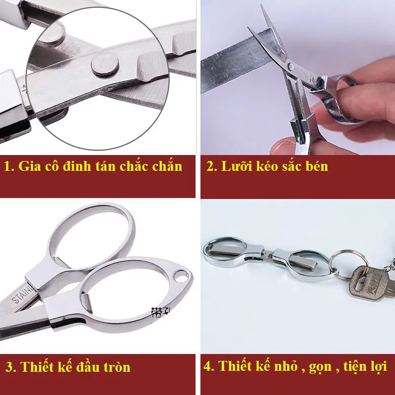 Kéo Cắt Thẻo Câu Kim Loại Gấp Gọn Tiện Lợi 6