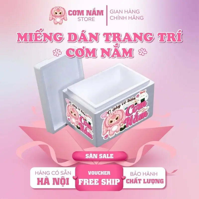 {HN}Miếng dán trang trí Cơm Nắm 0