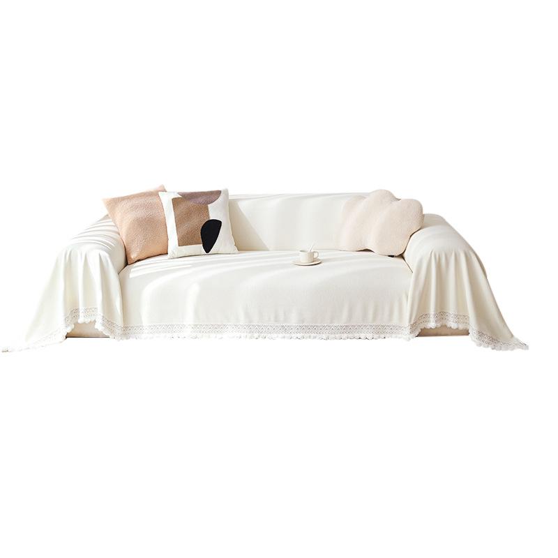 New Cream Style Teddy Velvet Universal Sofa Cover for All Seasons, Full Coverage, Non-Slip Integrated Leather Sofa Cover 5