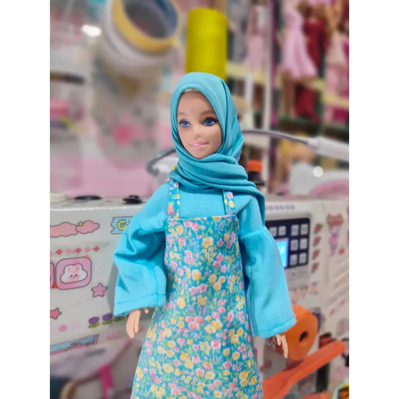 Yuzia122 - Gamis Kalisa (Hanya Baju) untuk boneka berbie pivotal baju muslim boneka 0