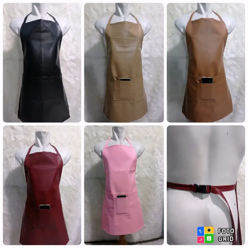 Celemek masak anti air dan minyak/celemek koki dan caffee Uniseks 0