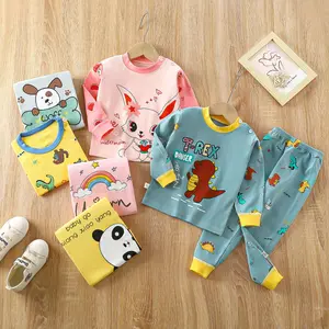 MIBABY Baju Tidur Anak/Setelan Panjang Anak/Piyama Baju Tidur Anak Perempuan Panjang Dan Celana Panjang Kancing Lengan