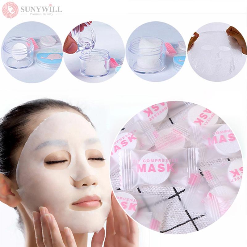 Product Introduction of 1PC Women Cotton Compressed Facial Face Mask Paper Tablet Masque Skin Care SUNYWILL 16