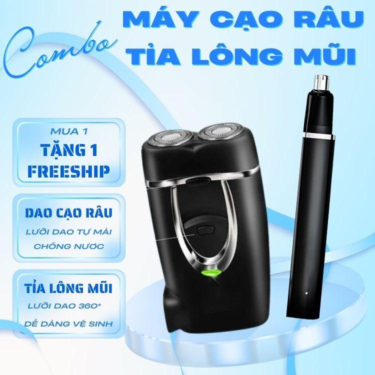 Máy cạo râu hai đầu kèm máy tỉa lông mũi, dao cạo râu điện cho nam, máy cạo râu thông minh, dao cạo râu tiện lợi, daocaorau máy cắt lông mũi máy cạo dâu máy cạo râu tặng bạn trai máy cạo râu nam chính hãng