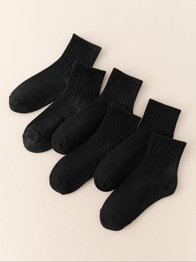 Product Introduction of Women's Plain Crew Socks, Sweat-absorbing Anti-odor White Socks,  Multipack Basic Mid-calf Socks for Ladies, Women's Hosiery Womenswear Comfort 10