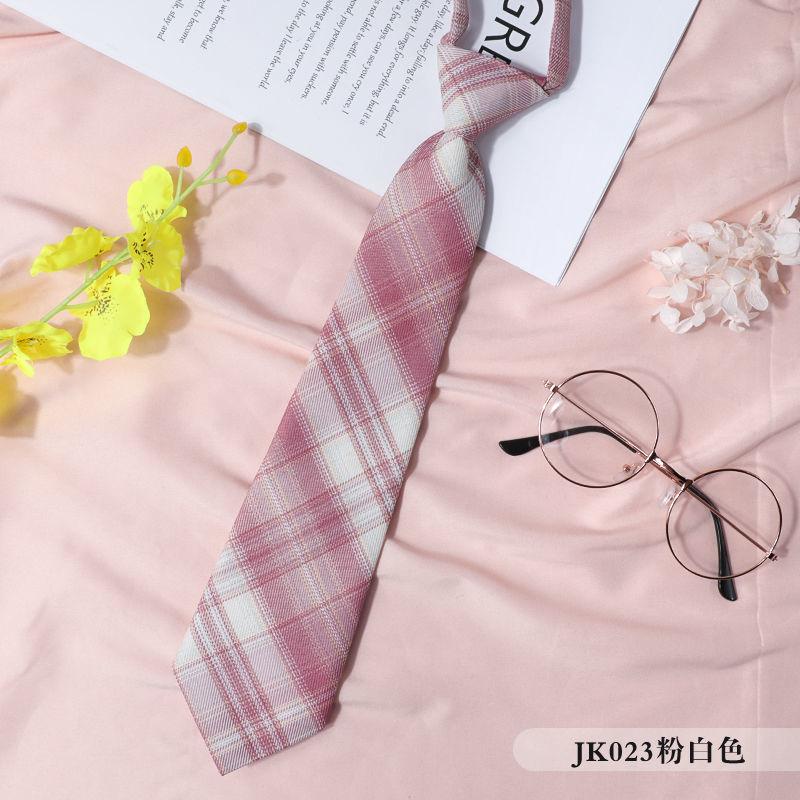 Product Introduction of JK Small Necktie College Style Female Japanese Style Plaid Men and Women Trendy Uniforms Shirt Lazy Free Short Bow Tie Student Ins 10