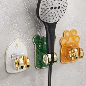Pendakap Pancuran Mandi, Aksesori Bilik Mandi, Boleh Laras, Tiada Tebuk, Reka Bentuk Kartun, Alat Berguna, dengan Tapak Cangkuk Muncung Bathroom Equipment gantung  tisu  peti  magnet stopper  hook Home Shower