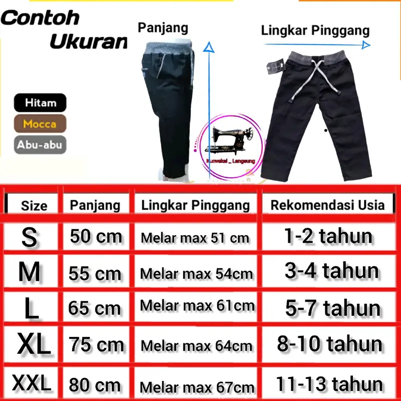 Celana Panjang Anak Laki Laki Premium Usia 1 - 13 Tahun 100 ribu 3 pcs Cowok L Black 2