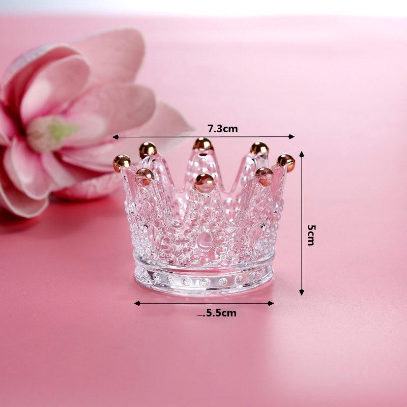 Vương Miệng Thuỷ Tinh Đựng Bông Mút, Đồ Trang Điểm, Trang Sức Và Làm Đế Đựng Nến 2