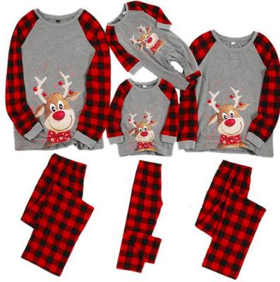 Product Introduction of Merry Xmas 2024 Family Matching Outfits Santa Claus Print Mom Dad Kids Clothing Set Sleepwear Baby&Dog Romper Christmas Pajamas 6