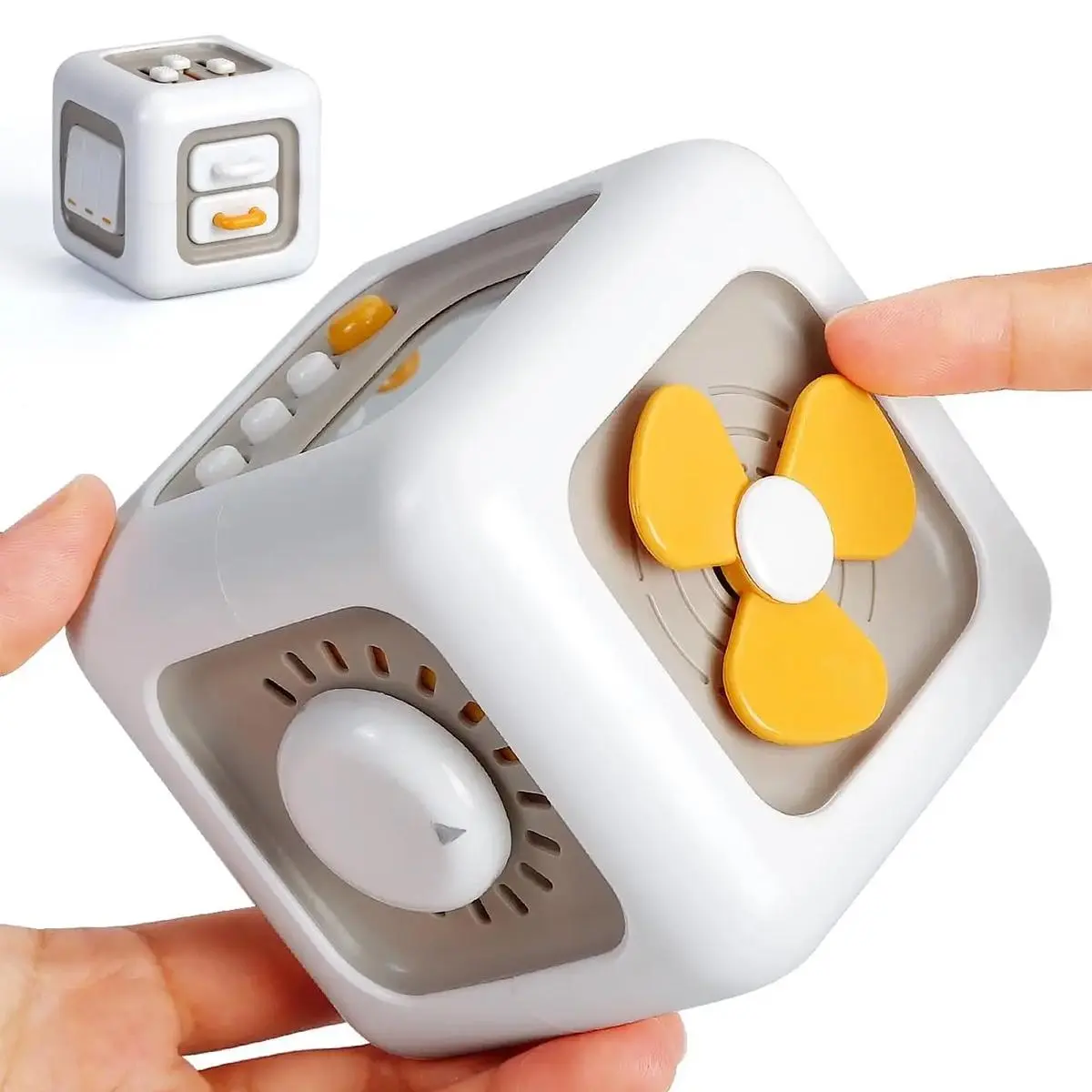 6 in 1 Busy Cube Sensory Toy, Multi-functional Busy Board Cube Toy, Early Education & Smart Toy for Baby & Toddler, Birthday Gift for Girls and Boys, Christmas Gift