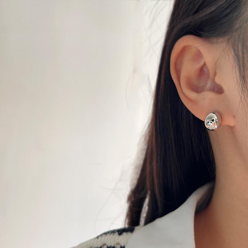 Product Introduction of 925 Sterling Silver Needle High-Grade French Style,Retro round earrings geometric earrings female,Simple and Small Earrings Cold Style All-Match Earrings 7