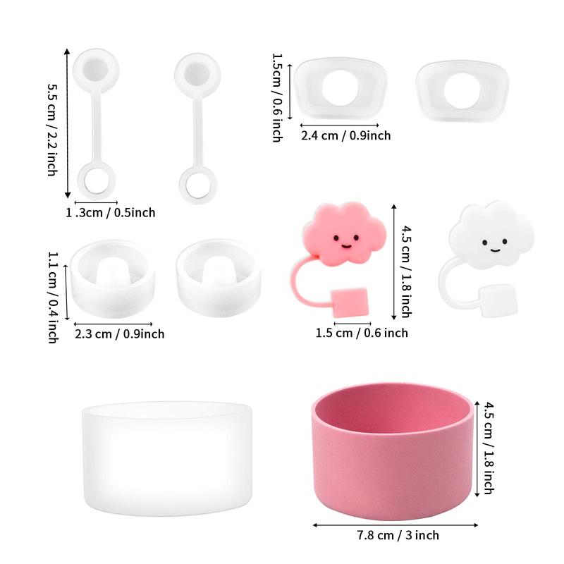 Silicone Cup Accessories, 10pcs/set Cup Lid & Straw Cover, Leak-proof Cup Accessories for Stanley Cup, Tumbler 40oz & Iceflow 20oz 30oz 1