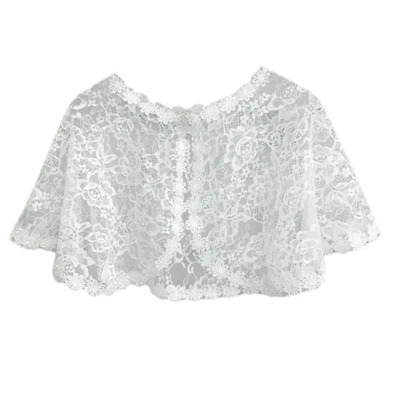 FHCYQYXG1- Fhcyq Girls Lace Cardigan Shrug Cape Capelet Wrap Shrug Shawls for Wedding Party