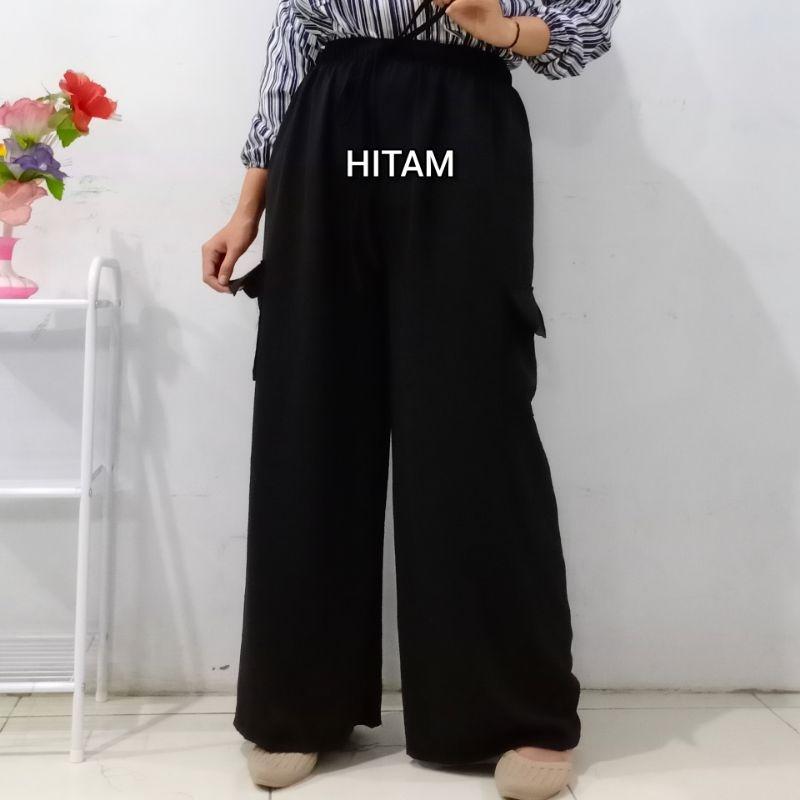 KULOT CARGO CRINKLE AIR FLOW JUMBO BIG SIZE PROMO CARGO PANTS - Celana Kulot Kargo Wanita CARGO PANTS CRINKLE AIRFLOW/KULOT CARGO CRINKLE AIRFLOW 4