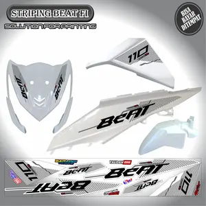 STRIPING VARIASI STICKER HONDA BEAT FI MOTIF SIMPLE KEREN MURAH Motorcycle