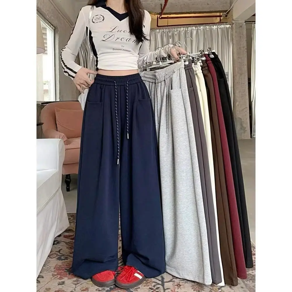 ( Mẫu Mới ) Quần Ống Rộng Nữ Lưng Chun , Chất Nỉ Dày Dặn cạp