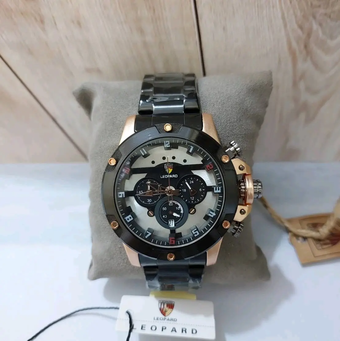CHRONO AKTIF LEOPARD 8804 JAM TANGAN PRIA TAHAN AIR BERGARANSI Watches Biru tangansultan