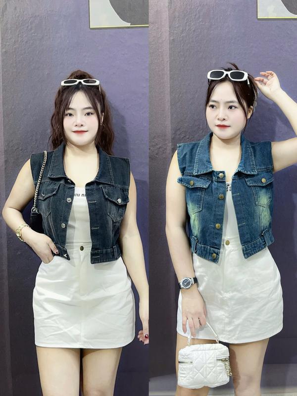 Áo Gile Jean Nữ Chất Jean Mềm Mịn Dễ Phối Đồ GL01 - Nhung Women Top