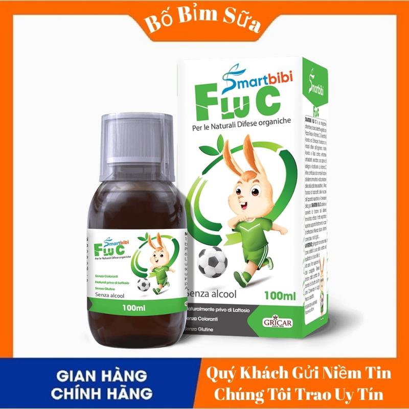 FluC Siro Ho SmartBiBi Hộp 100ml Hỗ Trợ Tăng Cường Đường Hô Hấp Trên Cho Bé Hàng Chính Hãng