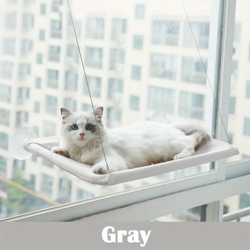 Cat Window Hammock Bed, Cat Window Perch, Cozy Cloud-Like Perch for Feline Naptime, Space-saving Solution for Cat Lovers 4