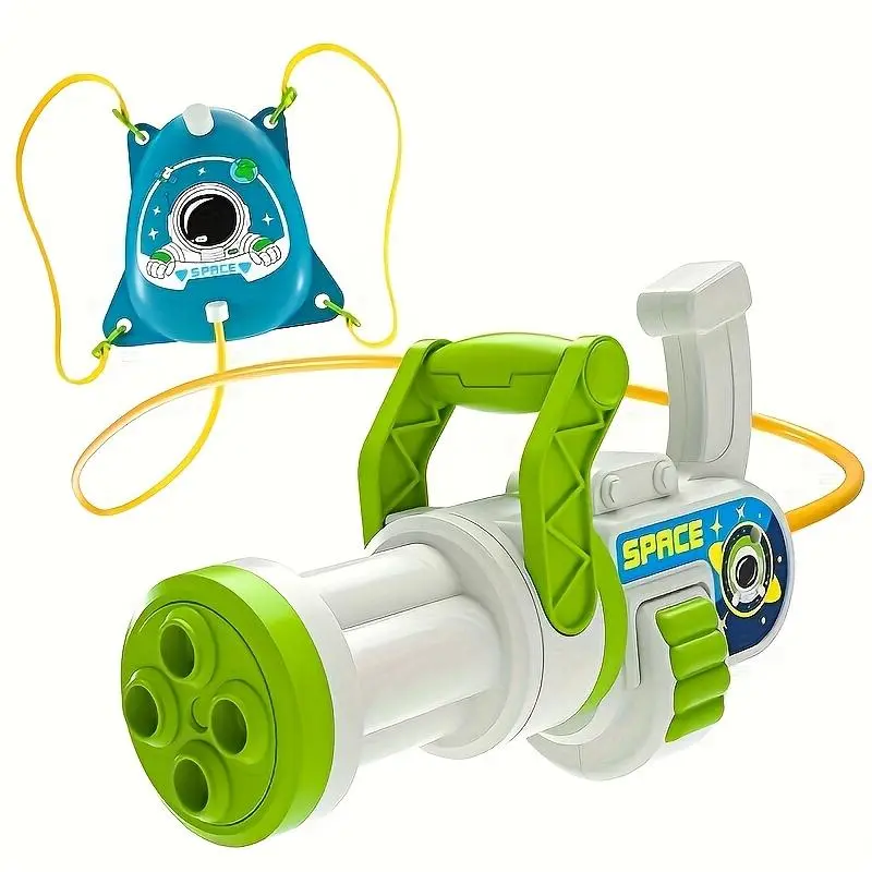 Space Backpack Water Gun Toy, Large Capacity Long Range Water Shooting Toy, Manual Pull Type Water Toy for Boys & Girls, Outdoor Pool Beach Toy
