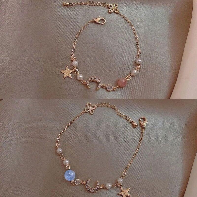 Vòng Tay Ngọc Trai Zircon, Thiết Kế Ngôi Sao Mặt Trăng, Dành Cho Phụ Nữ, Vòng Tay Cao Cấp, Phong Cách Hàn Quốc, Thời Trang Người Nổi Tiếng Trên Internet Hợp Xu hướng Vòng Tay Đơn Giản, Thích Hợp Cho Bạn Thân 2