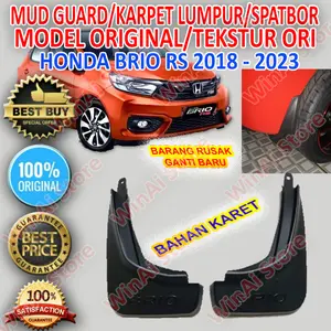 MUDGUARD/KARPET LUMPUR BRIO TYPE RS FULL KARET BELAKANG TAHUN2018-2023