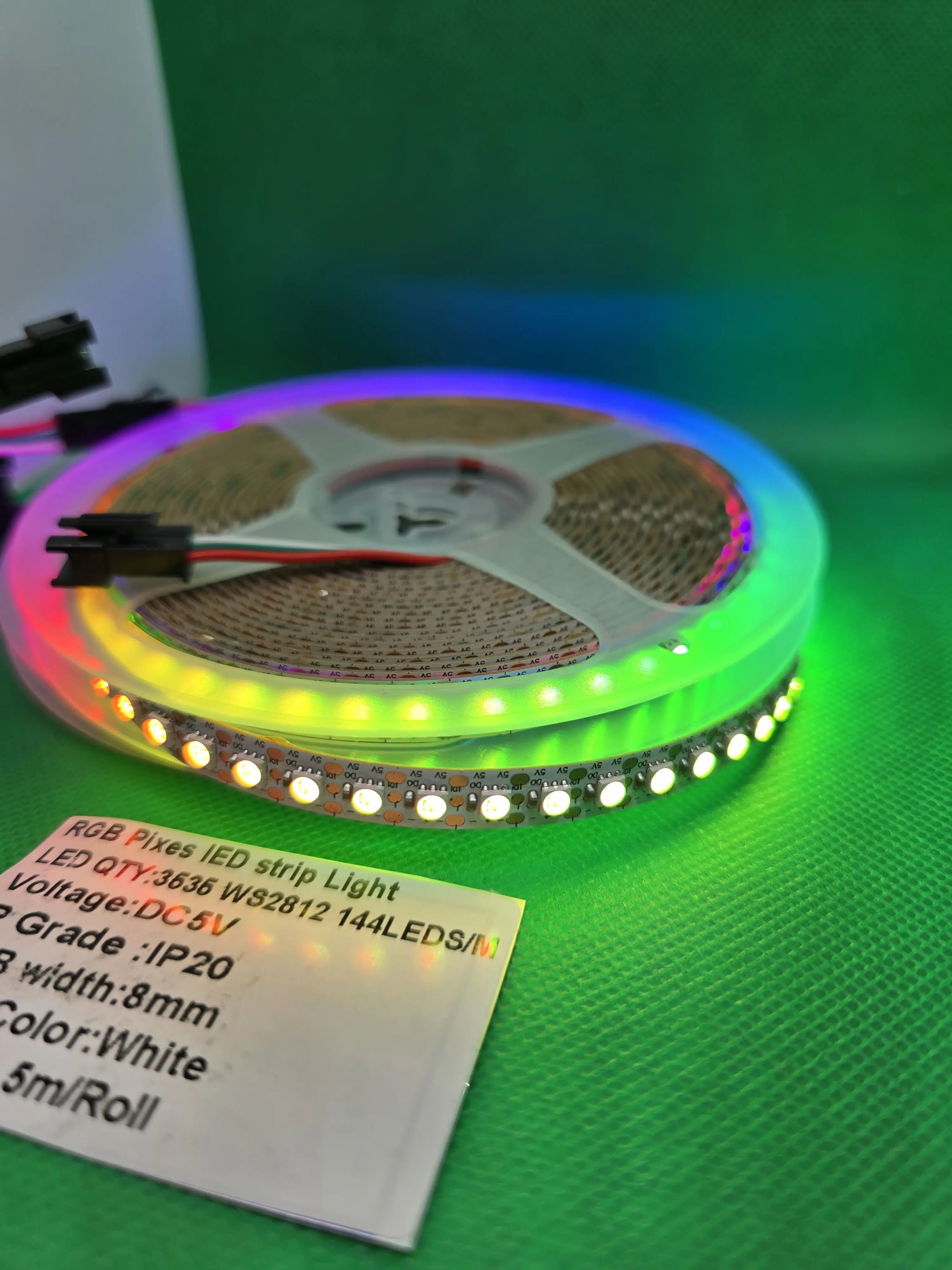 หลอดไฟ RGB WS2812B 5V 7.5 mm 144 LEDS/m สำหรับตกแต่งบ้านว้าง - Car, รถยนต์ รถจักร