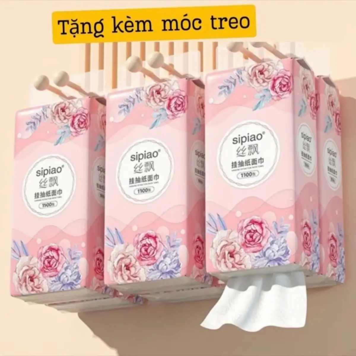 Combo 10 bịch Giấy treo tường đa năng, Tặng Kèm Móc Treo