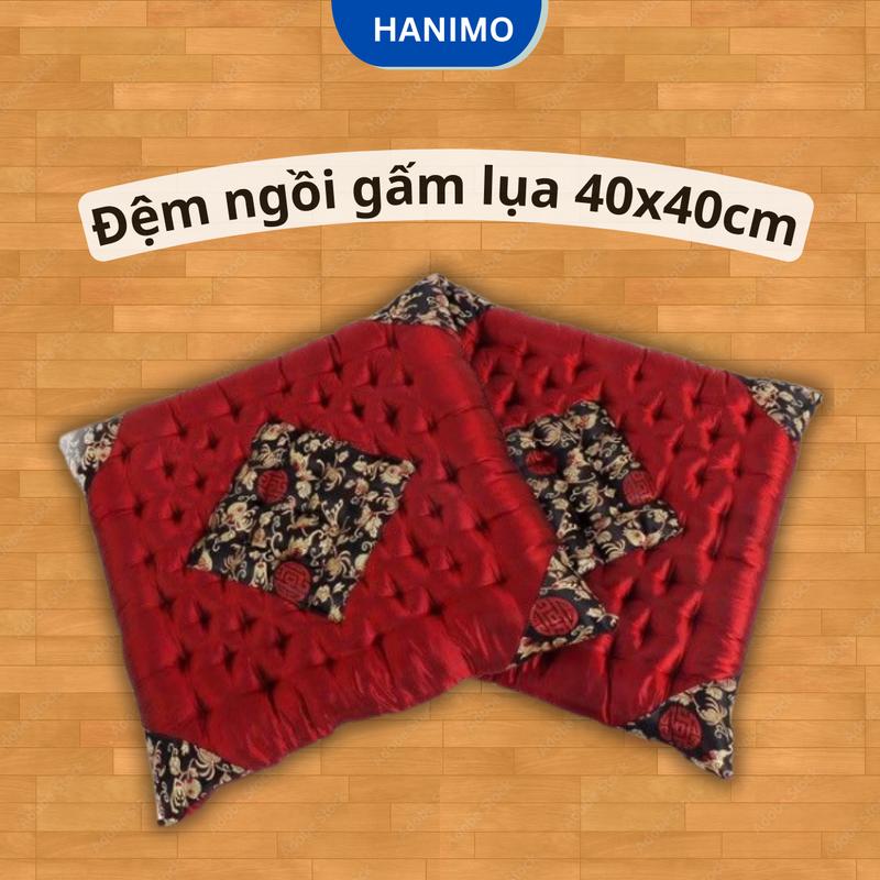  Đệm ngồi bệt vuông lụa mềm 40x40cm đa năng cho văn phòng phòng khách và không gian thiền - HANIMO 