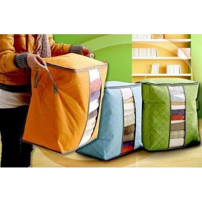 Bamboo Storage Box Lemari Tempat Baju Organizer Box Vertikal 1