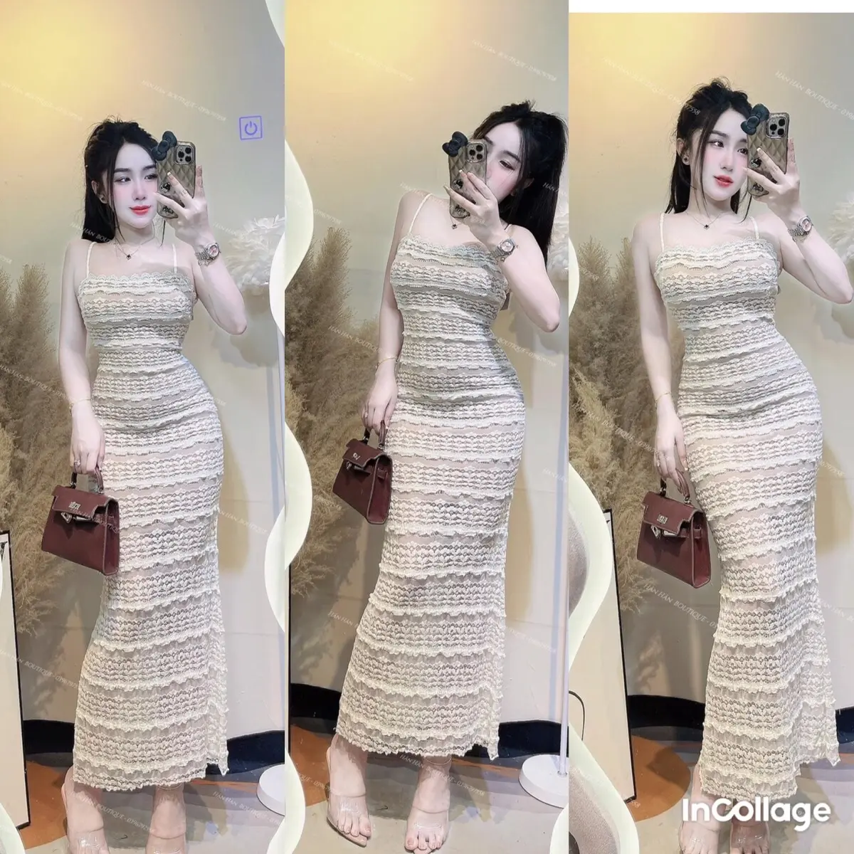 ND-Váy xốp body 2s dáng dài sang chảnh