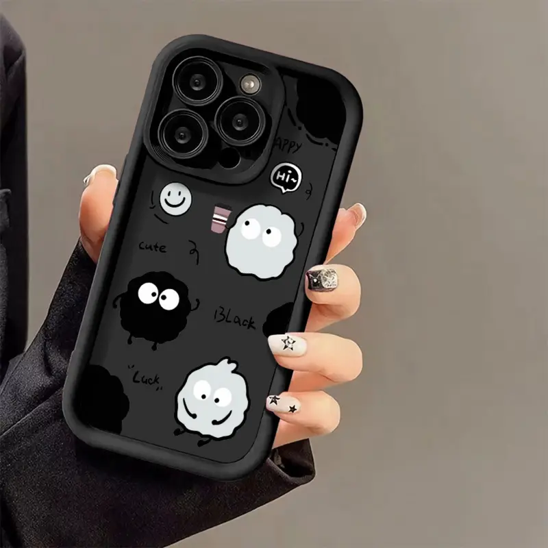 Ốp Điện Thoại Silicon Dày Than, Màu Macaroon, Cặp Đôi Hoạt Hình, Tương Thích Với IPhone 15 14 13 12 11 Pro Max 11 12 13 14 15 Pro XS Max X XR 7 8 Plus, Vỏ Bảo Vệ Máy Ảnh, Vỏ Chống Sốc 7