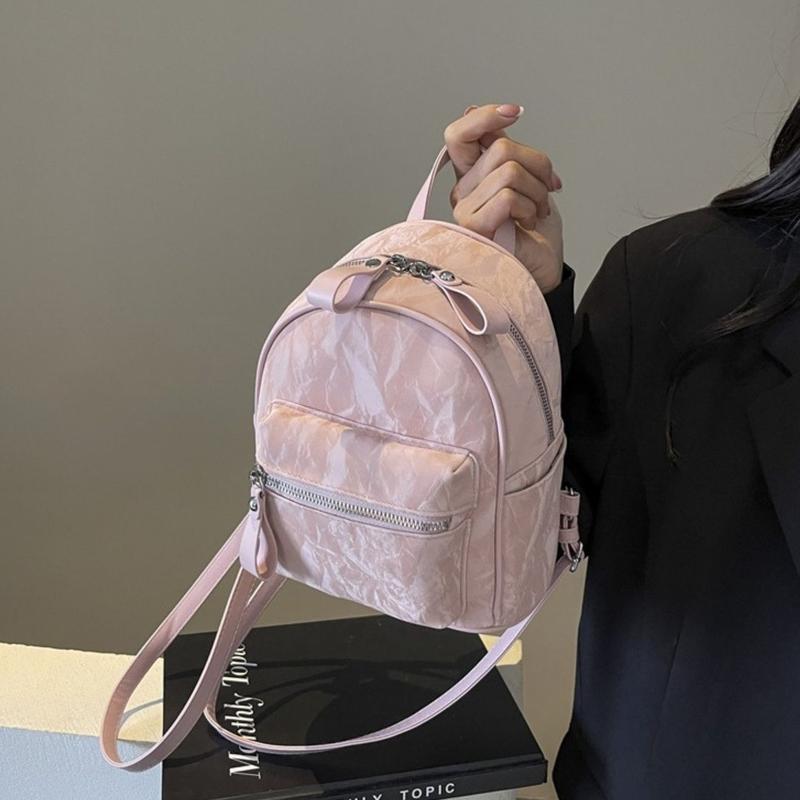 Balo Thời Trang Mini Da Nhung Loang Mềm Dành Cho Nữ Phong Cách Hàn Quốc EM763 Backpack Đeo Vai