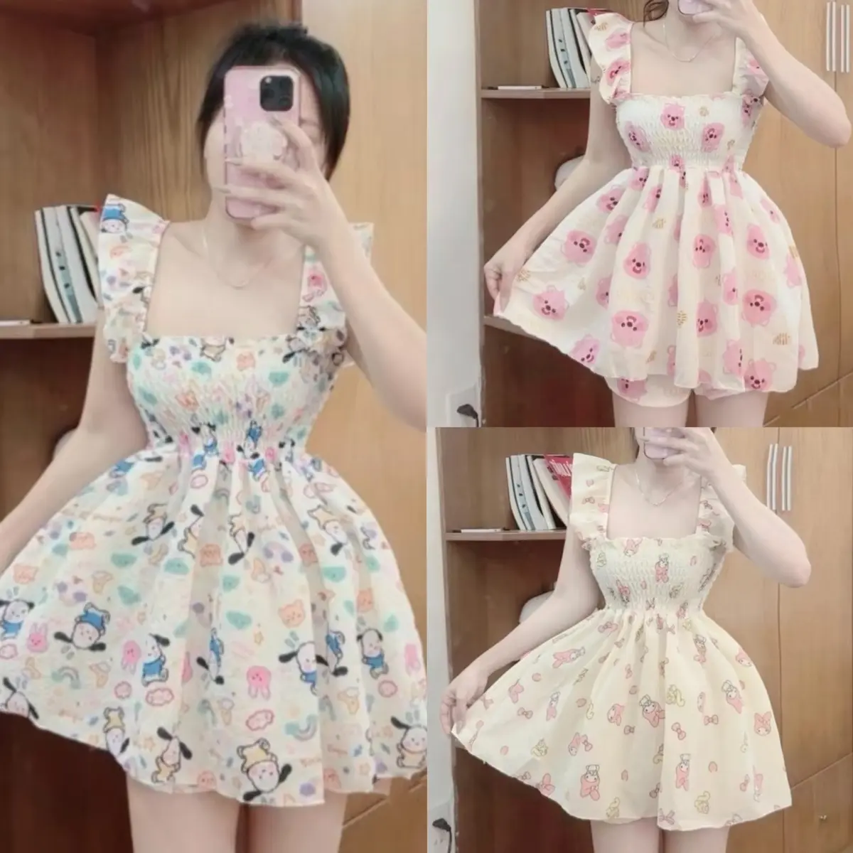 SET ÁO BÍ CÁNH TIÊN KÈM QUẦN (ĐŨI XỐP) Women