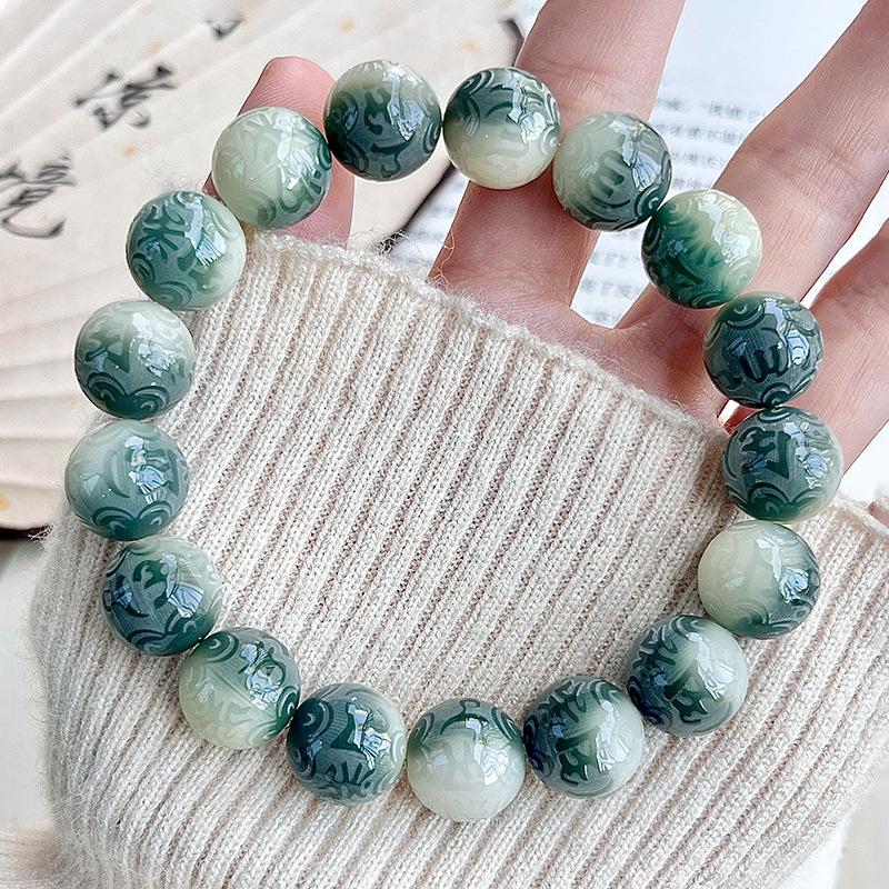 Vòng Tay Bọc Đơn, Bồ Đề Tím, Hạt Tròn, Thiết Kế Hình Cáo Chín Đuôi, Hạt Bồ Đề Tự Nhiên, Thời Trang, Dễ Phối Đồ Thích Hợp Cho Bữa Tiệc, Quà Tặng, Phụ Kiện Trang Sức 0