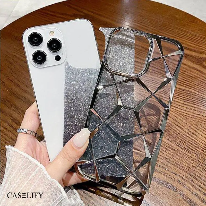 CASELIFY SPARKLING GLITTER 2 IN 1 CRYSTAL COMPATIBLE WITH IPHONE 11 12 13 14 15 PRO PLUS MAX 4